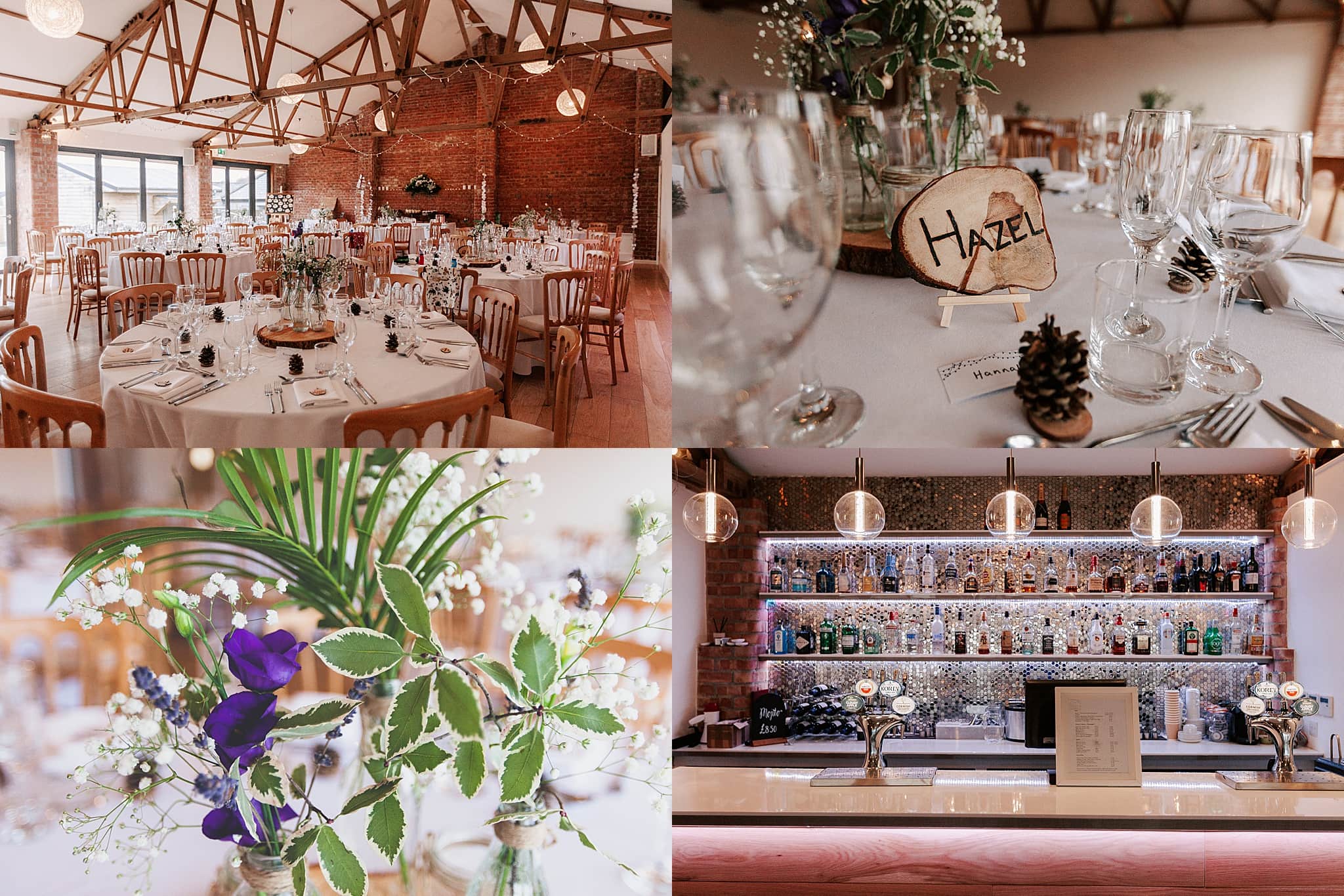The Green, Cornwall Wedding Venue Table layout bar